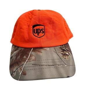 Orange and Camouflage Cap UPS logo